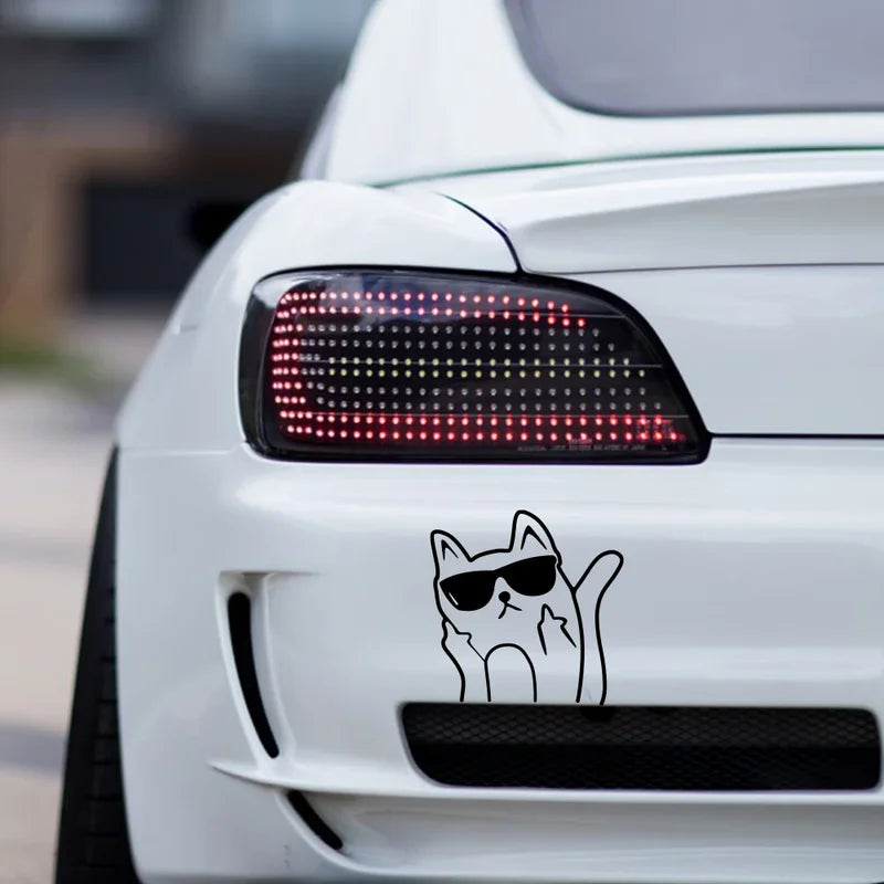 Cute Cat Car Stickers Waterproof Auto Body Decals - Creative Vehicle Decoration