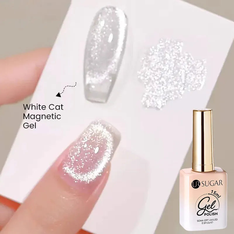 15ml Magnetic Glitter Gel Nail Polish - UV & LED Light Compatible, Semi-Permanent
