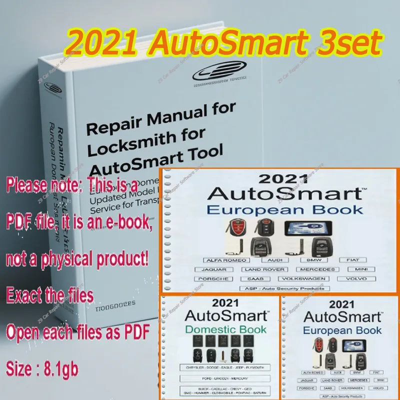 AutoSmart 3 E-Book Set for Asian, European & Domestic Cars - Repair Manual PDFs