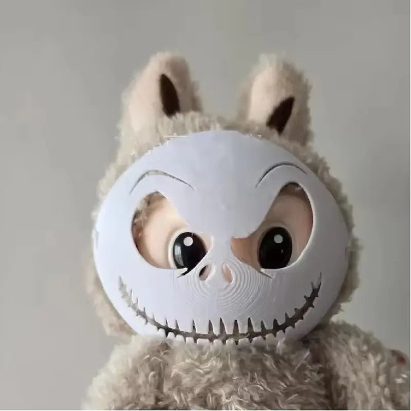 Labubu Mask Doll Costume Accessories for 17cm Collectible Soft Toys Halloween Decor