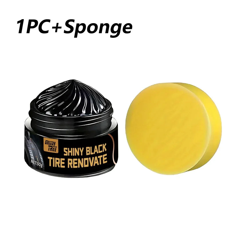 Car Tire Shine Wax with UV Protection & Waterproof Coating - Restores & Prevents Cracking