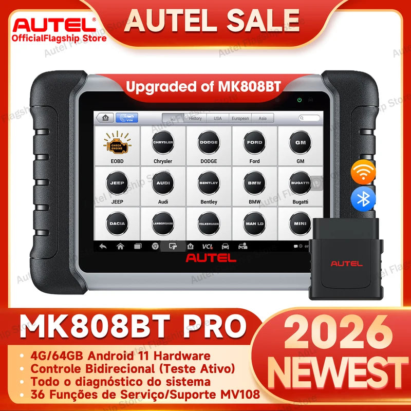 Autel MaxiCOM MK808BT Pro Automotive Diagnostic Scanner All-System Code Reader