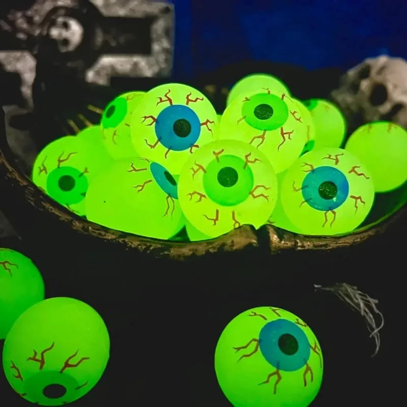 Glow in The Dark Bouncy Balls Halloween Decor Haunted House Party Supplies