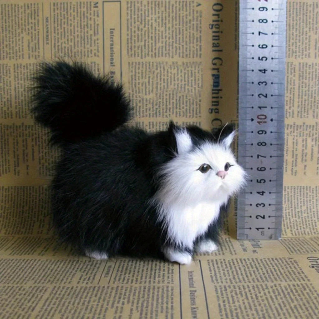 Realistic Plush Cat Toy for Kids and Decor - Soft Stuffed Animal Gift