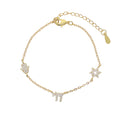 Lucky Charm Chain Eye Star Fish Amulet Jewelry Gold Bracelet - Religious Symbol