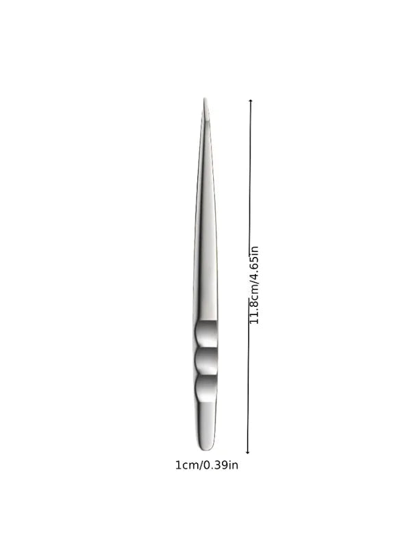 Stainless Steel Eyebrow Clip & Lash Curler Set - Wave-Shaped Tweezers for Hair Removal & Grafting