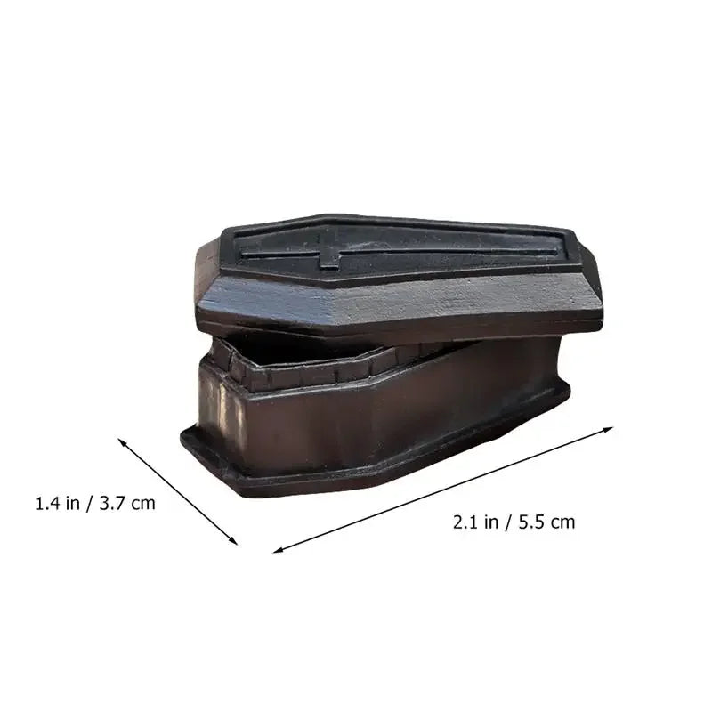 10pcs Mini Black Coffin Storage Boxes Halloween Decor Landscape Props