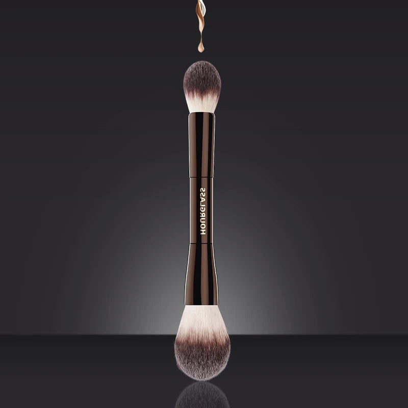 Double Head Powder Makeup Brush No.18 Veil Face Powder Brush Synthetic Fiber