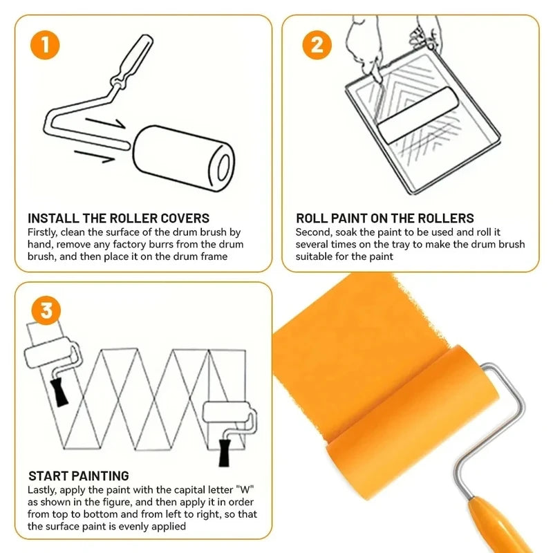 Mini Foam Paint Roller Sleeves 10 Pack - Durable Lint-Free 4-inch Refills for Walls & Furniture
