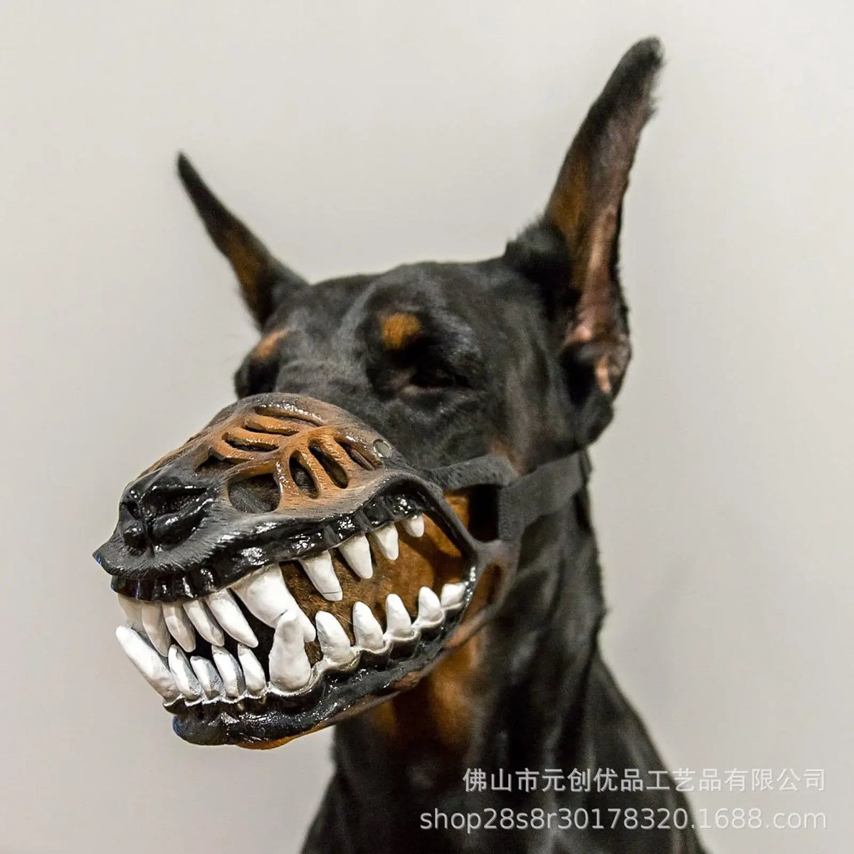 Dog Halloween Mask Dinosaur Pet Costume Latex Movable Teeth Funny Hood