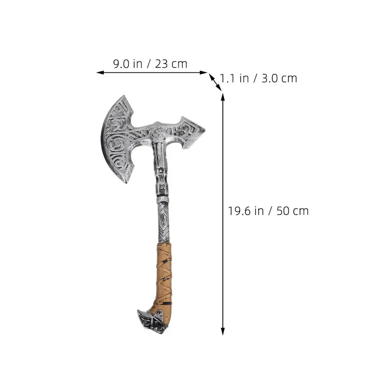 Halloween Axe Prop Fake Plastic Axe for Party Haunted House Cosplay 50x23cm