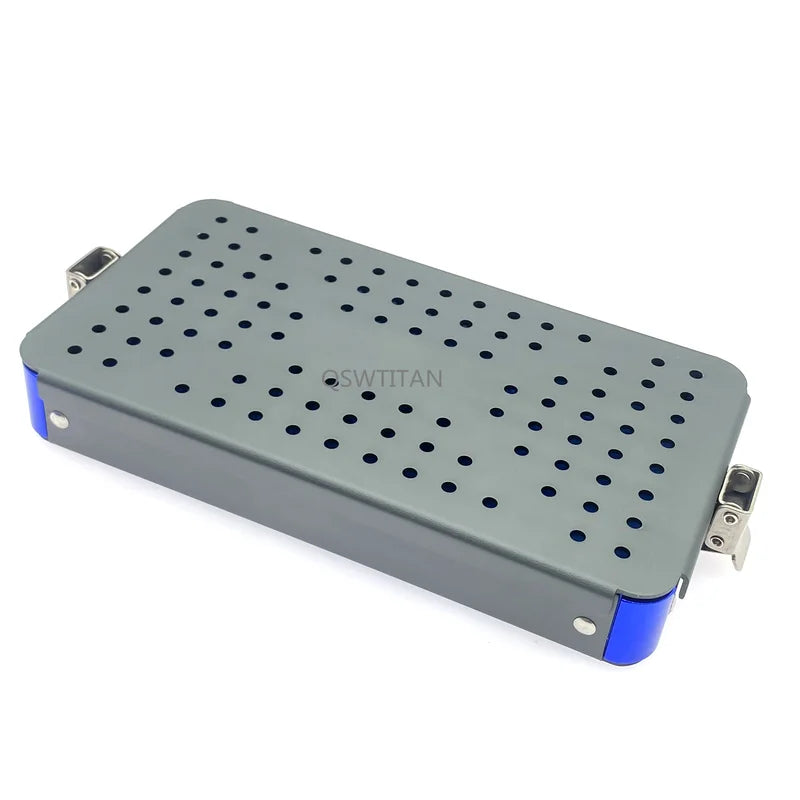 Dental & Surgical Aluminum Sterilization Tray Case with Silicone Pad - Single Level