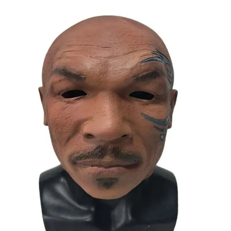Funny Latex Headgear Mask for Boxing Champion Role Costume Halloween Party