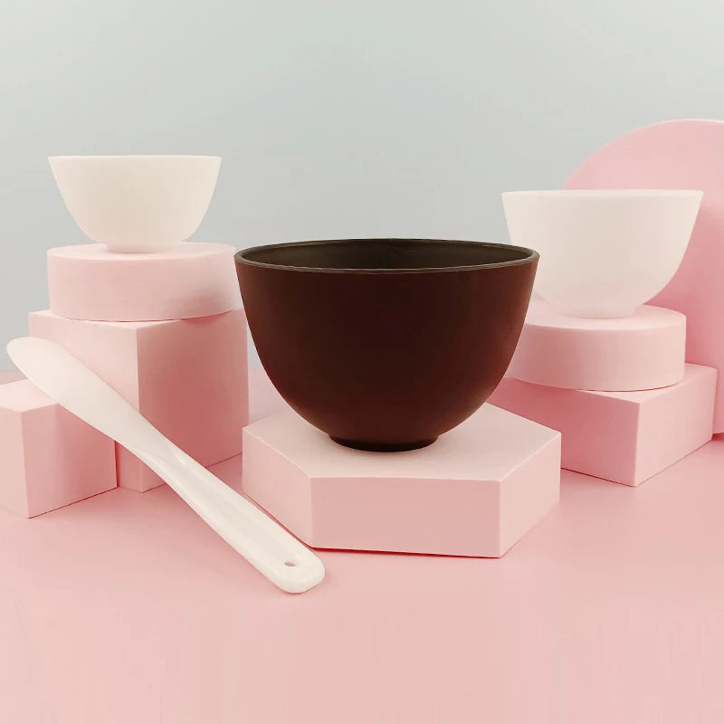Face Mask Mixing Bowl Set with Silicone Brushes and Spatulas for Skin Care