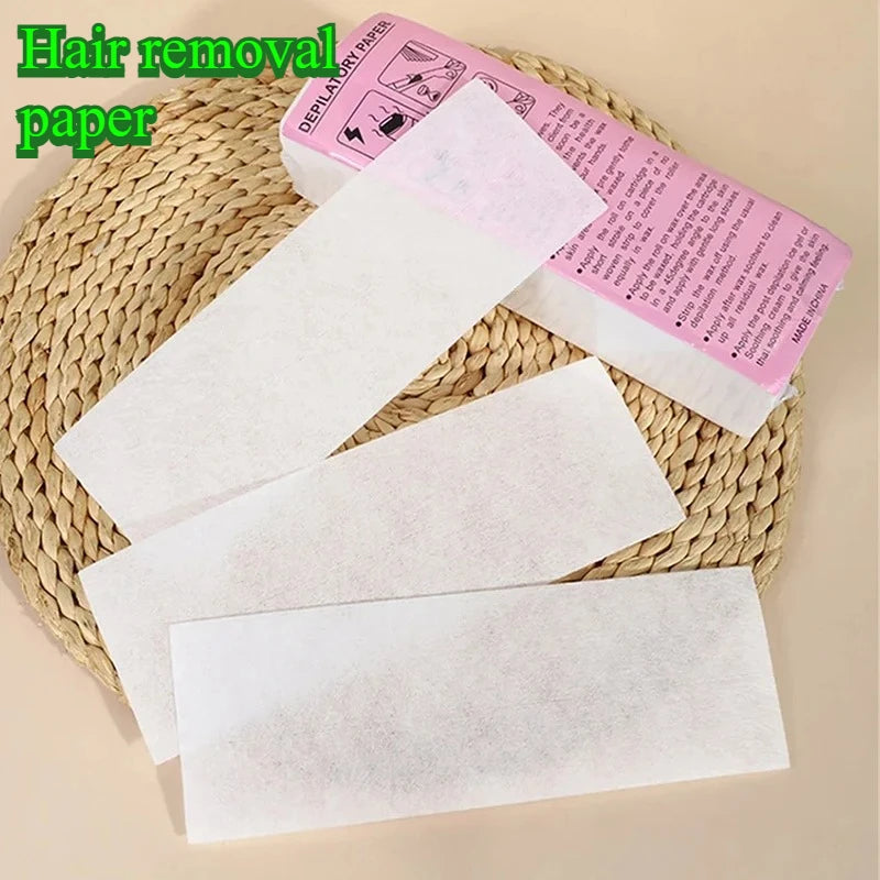 Hair Removal Waxing Strips Non-Woven Fabric Depilatory Tool 20-100PCS