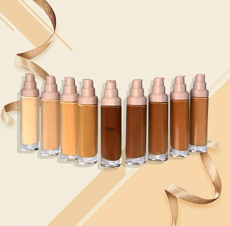 Long Lasting Waterproof Liquid Foundation for Dark Skin - Matte Finish, Vegan Makeup