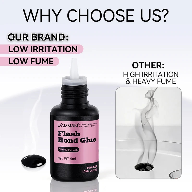 Eyelash Extension Glue Fast Drying Lash Adhesive 5ml Professional Salon Use