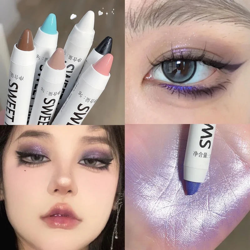 Multicolor Glitter Eyeliner Stick with Brightening & Highlighting Function - 13 Shades