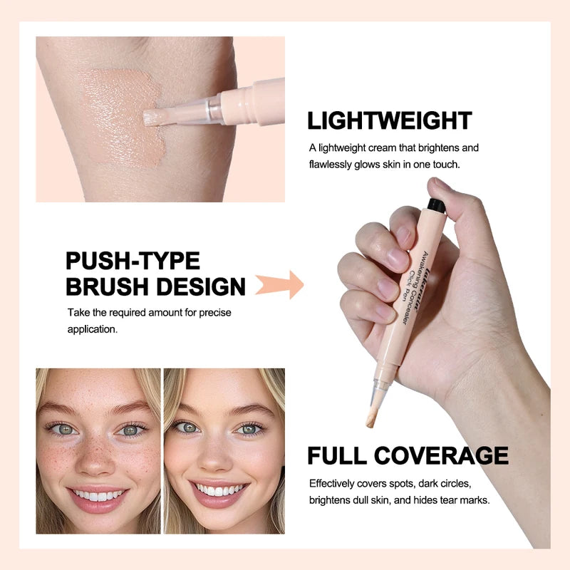 Liquid Concealer Pen for Acne Dark Circles Skin Brightening Face Makeup