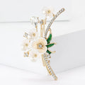 Antique Enamel Pearl Brooches for Women Wedding Party Gift Jewelry
