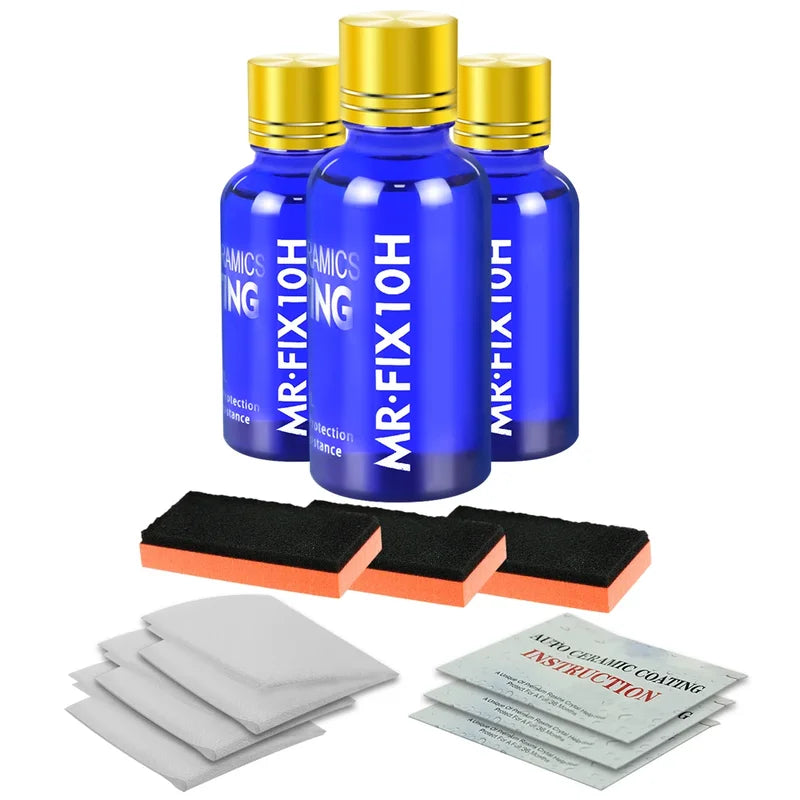 Ceramic Coating Car Wax Kit 10H Hydrophobic Liquid Glass Paint Protection