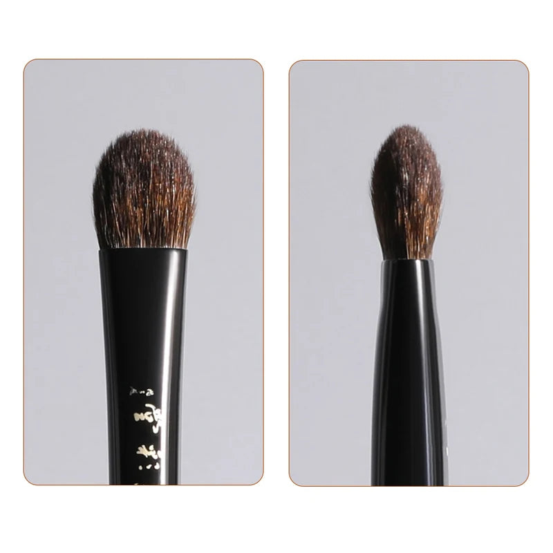 Professional Handmade Eye Shadow Makeup Brush - Natural Hair, Pine Squirrel & Goat Hair, Raw Lacquer Handle