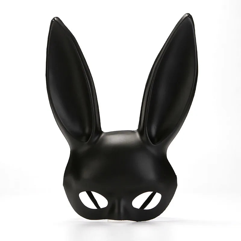 Black and White Rabbit Mask for Halloween Party Costume and Cosplay