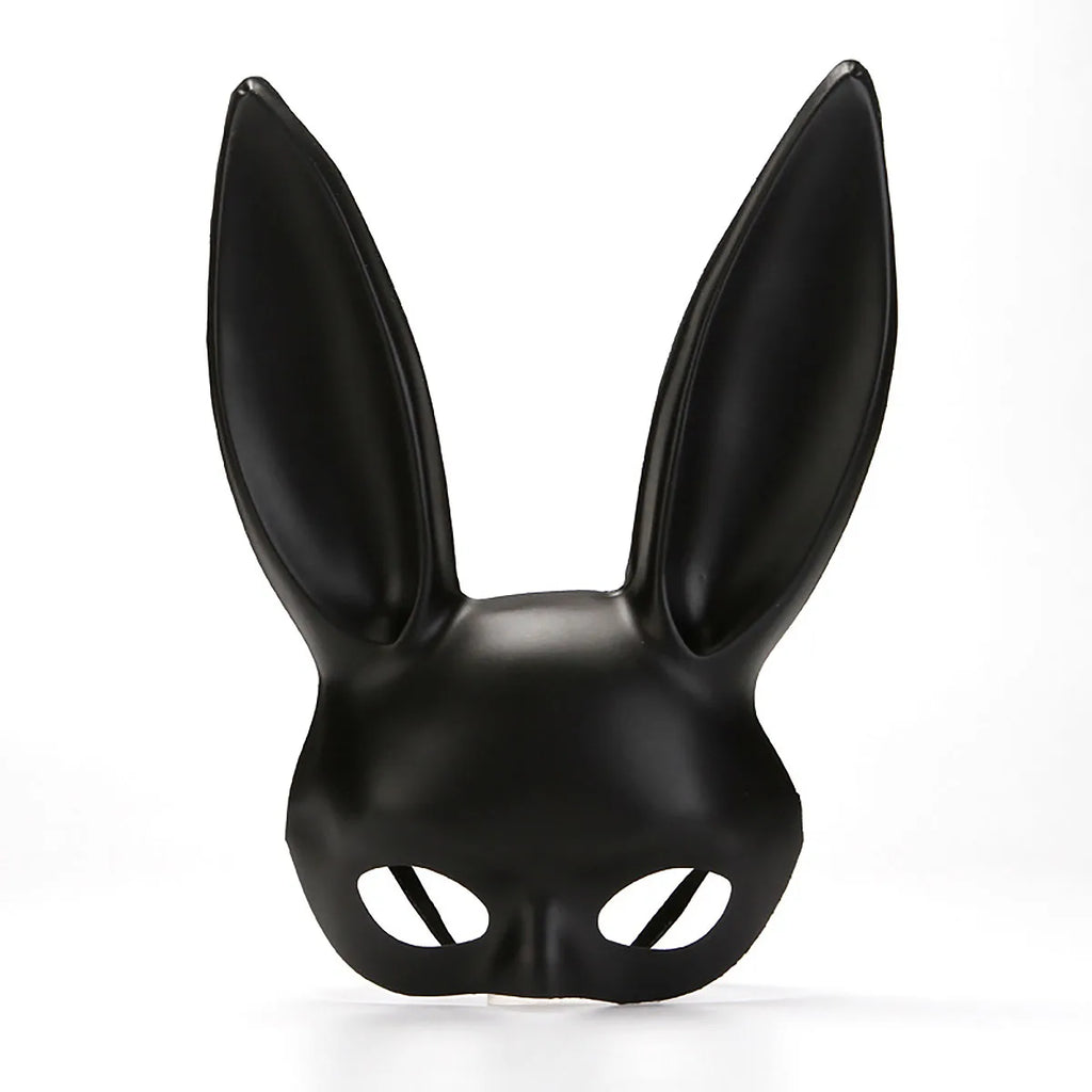 Black and White Rabbit Mask for Halloween Party Costume and Cosplay