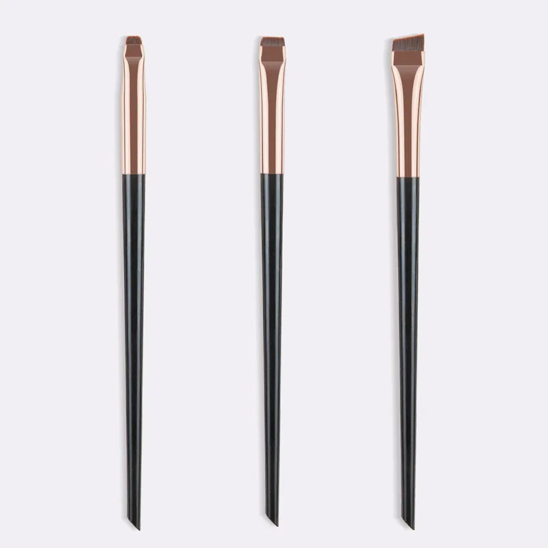 Eyebrow & Eyeliner Makeup Brush Set - Fine Angled, Flat & Precision Tools