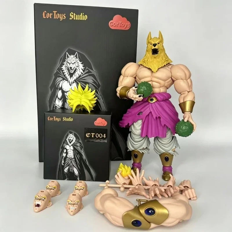 Dragon Ball Super Broly Action Figure with Replaceable Accessories - Collectible Model Toy