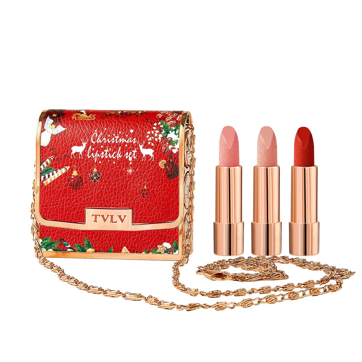 Waterproof Matte Lipstick Set - Long Lasting Lip Gloss Kit with Velvet Finish and Leather Bag