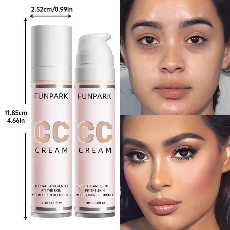 Color Correcting CC Cream Liquid Foundation Waterproof Face Makeup 30ml