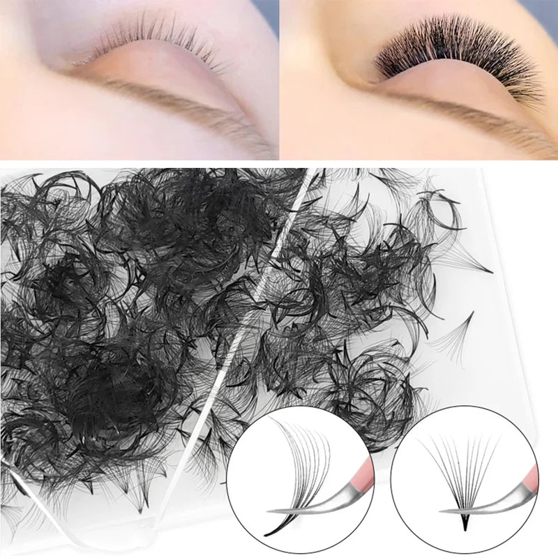 False Eyelash Extensions 500 Premade Volume Fans for Lash Styling