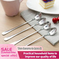 6 Pcs Stainless Steel Iced Tea Spoons Long Handle Coffee Stirring Spoons Dishwasher Safe