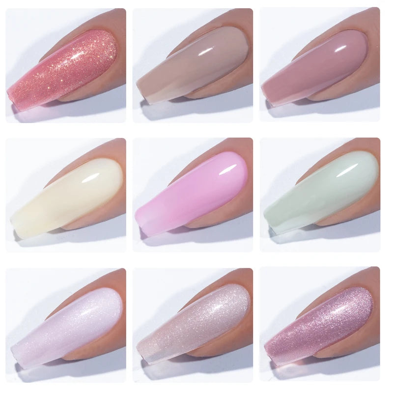 Self Leveling Gel Nail Polish 15ml Semi-Permanent UV French Manicure