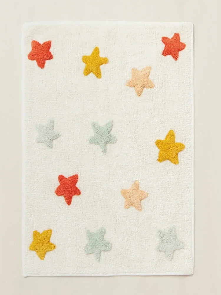 Cute Furry Door Mat for Living Room Bedroom Children's Room Non-Slip Entrance Rug