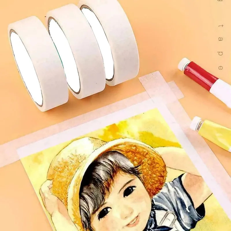 Painter's Masking Tape Crepe Paper Roll - Multiple Colors, 1cm-2.2cm Wide