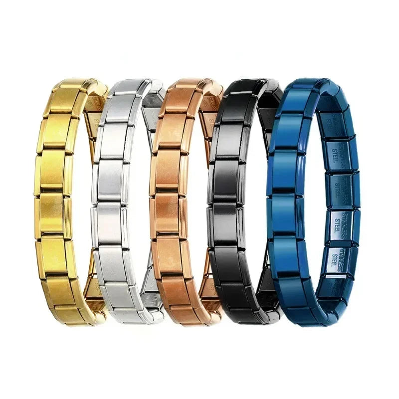 Fashion Jewelry Bracelet Links for 9mm Stainless Steel Jewelry Making – Multiple Colors
