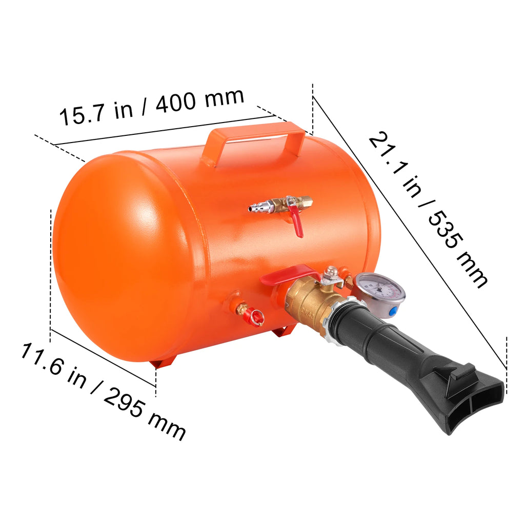 Tire Bead Blaster 5 Gallon/19L Capacity with Pressure Gauge & Handle - Max 145 PSI