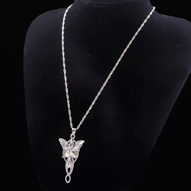 Elf Princess Arwen Necklace Crystal Pendant for Women - Twilight Star Jewelry