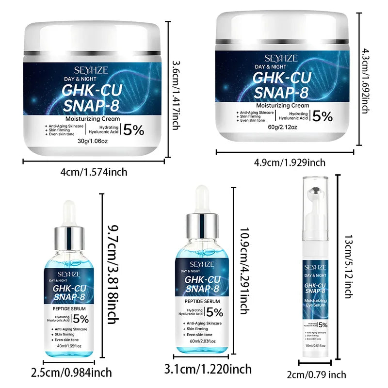 Facial Skincare Kit 3pcs with Eye Essence Moisturizer & Serum - Hydrating & Tightening
