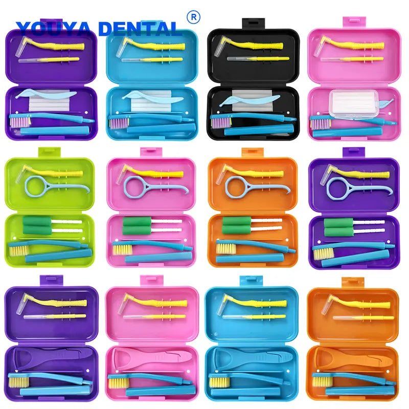 Orthodontic Toothbrush Kit with Tongue Scraper & Interdental Brushes — Portable Oral Hygiene Set