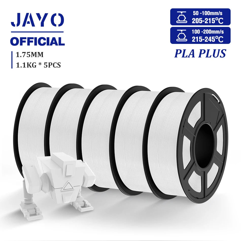 3D Printer Filament Set PLA PETG Silk Wood Marble 1.75mm 5 Rolls 1.1KG