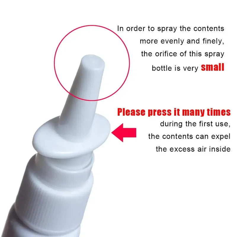 Refillable Amber Glass Nasal Spray Bottles - Light-Protection, Multiple Sizes