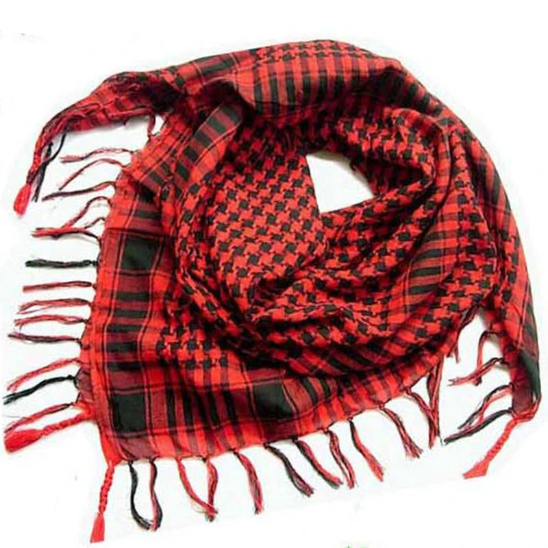 Summer Women Men Tactical Arab Scarf Lightweight Hijab Spring Army Plaid Head Wrap