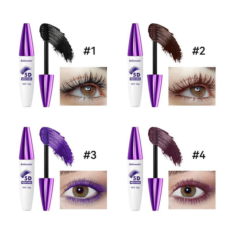 5D Waterproof Lengthening & Volumizing Mascara - All Colors, 15g