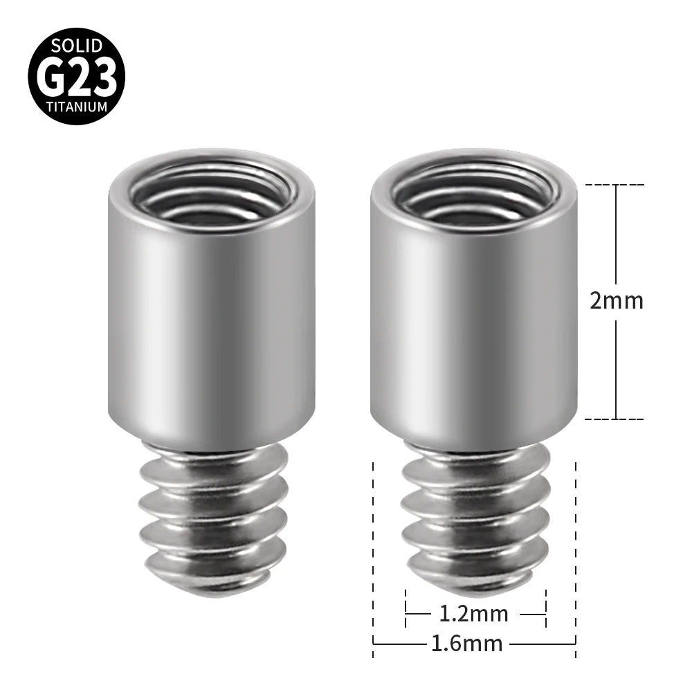 Titanium Piercing Extension Rod Set for Body Jewelry Lip Tongue Belly Earring