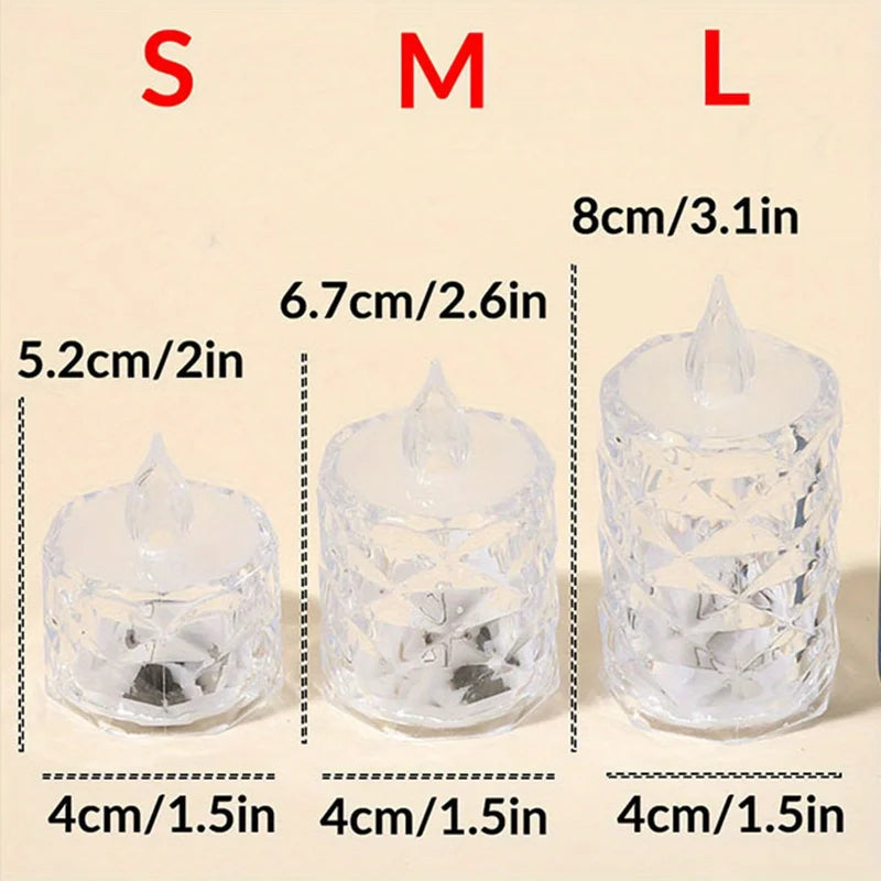 4-24Pc Flameless LED Candles with Realistic Flame for Home Holiday Wedding Decor
