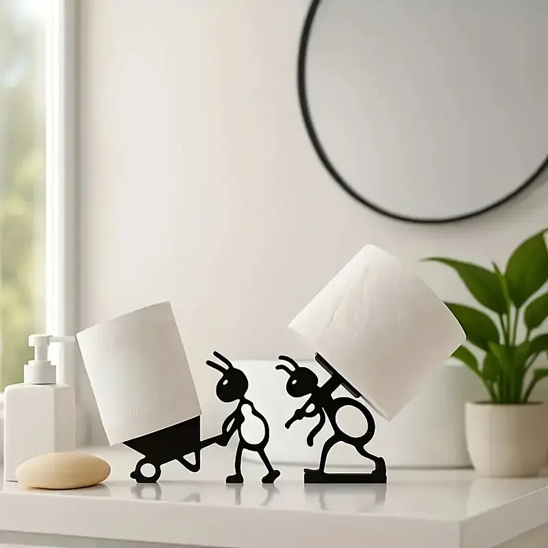 Ant Tissue Holder with Stable Base - Creative Home Decor for Bathroom, Living Room, Bedroom