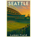 Football Field Canvas Wall Art - Sports Venue Poster for Living Room & Home Decor